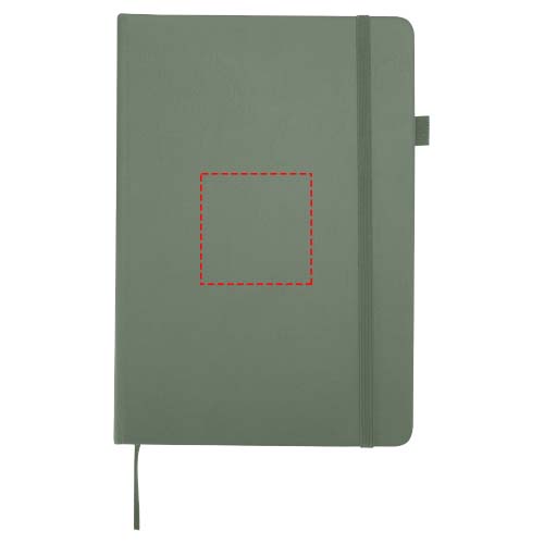 Carnet Liss A5 à couverture rigide en plastique recyclé Vert bruyère