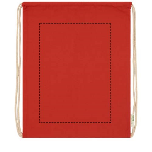 Orissa 140 g/m² Turnbeutel aus Bio-Baumwolle 5L rot