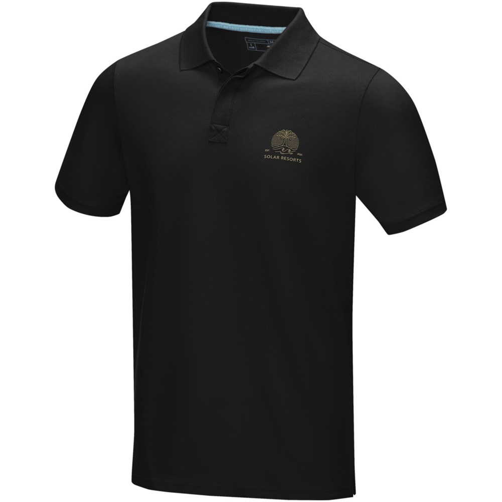 Graphite Poloshirt aus Bio-Baumwolle für Herren Schwarz
