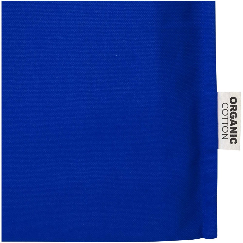 Sac shopping à soufflets Odisha bio OCS 180 g/m2 de 14 L bleu roi