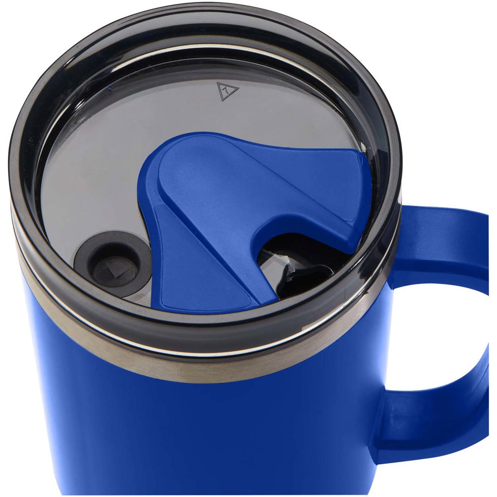 Mug isotherme Melbourne 1200 ml certifié RCS avec paille Bleu royal