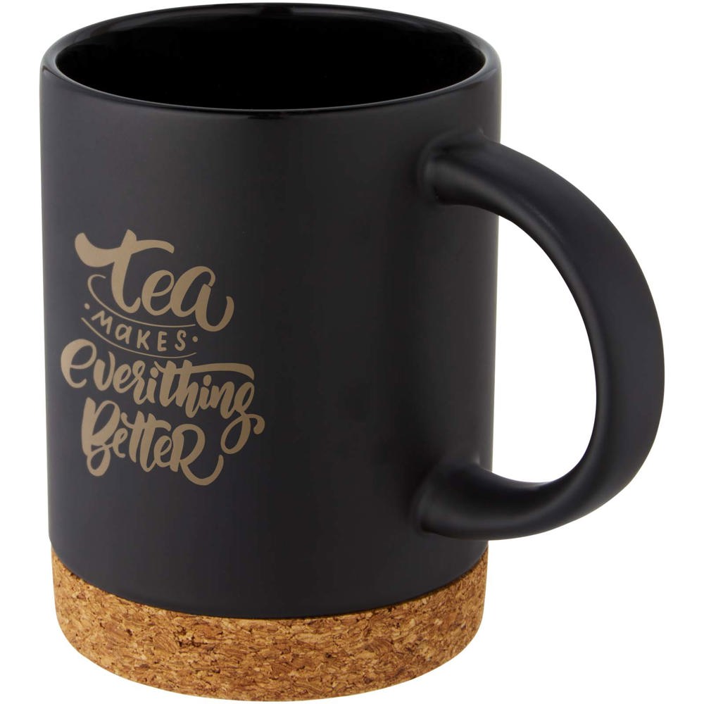 Tasse Neiva de 425 ml en céramique avec base en liège Noir