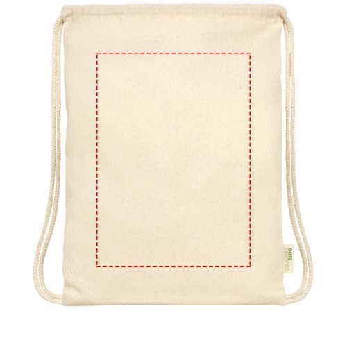 Orissa 100 g/m² Sac à dos en coton biologique avec cordon 5L Naturel