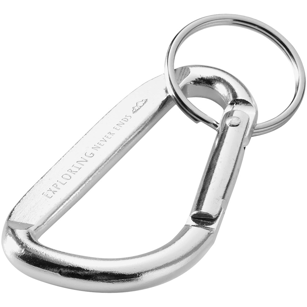 Timor RCS Karabiner Schlüsselanhänger aus recyceltem Aluminium silber