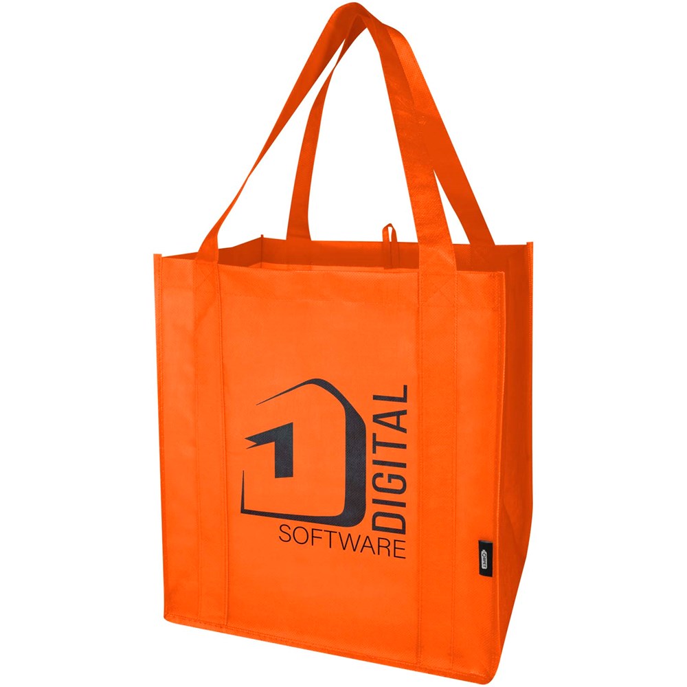 Liberty Tragetasche mit hartem Boden aus recyceltem GRS Non Woven 6 L orange