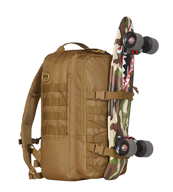 Notebook-Rucksack MOLLE coyote braun