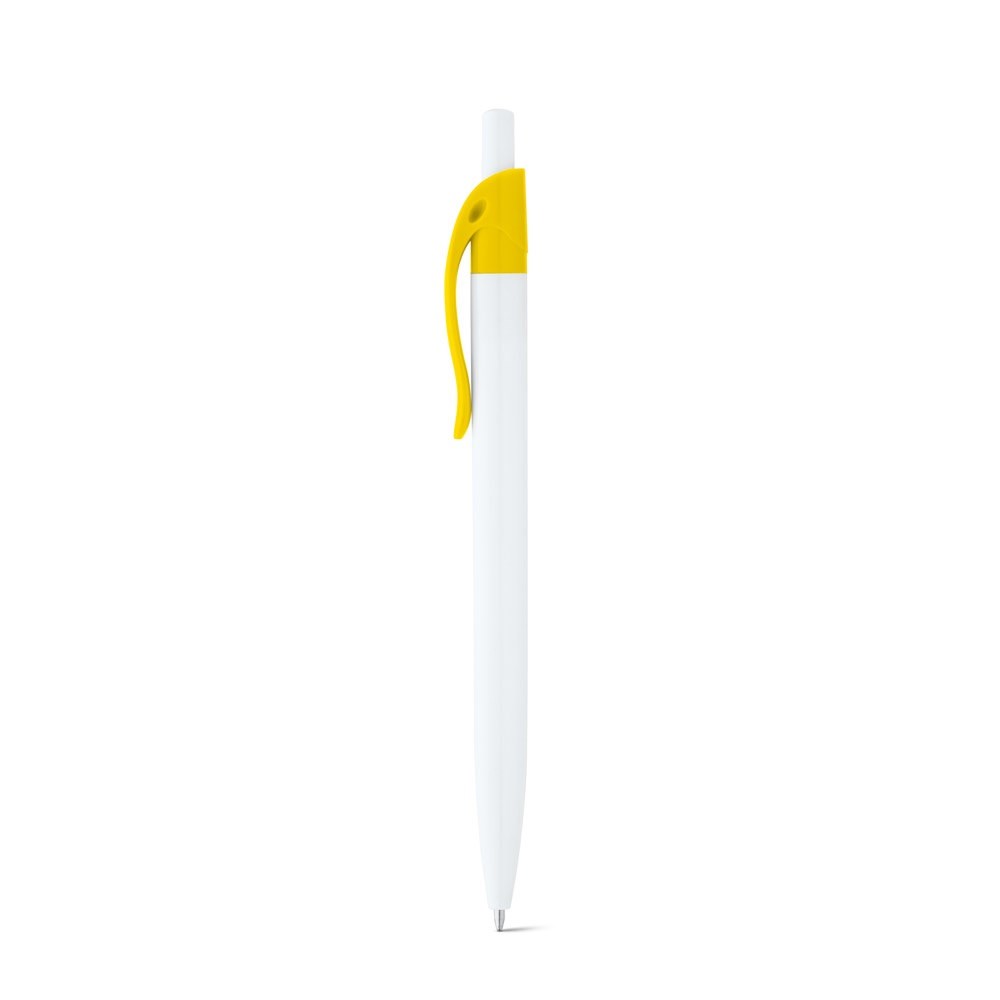 MARS Stylo à bille en ABS avec clip coloré jaune