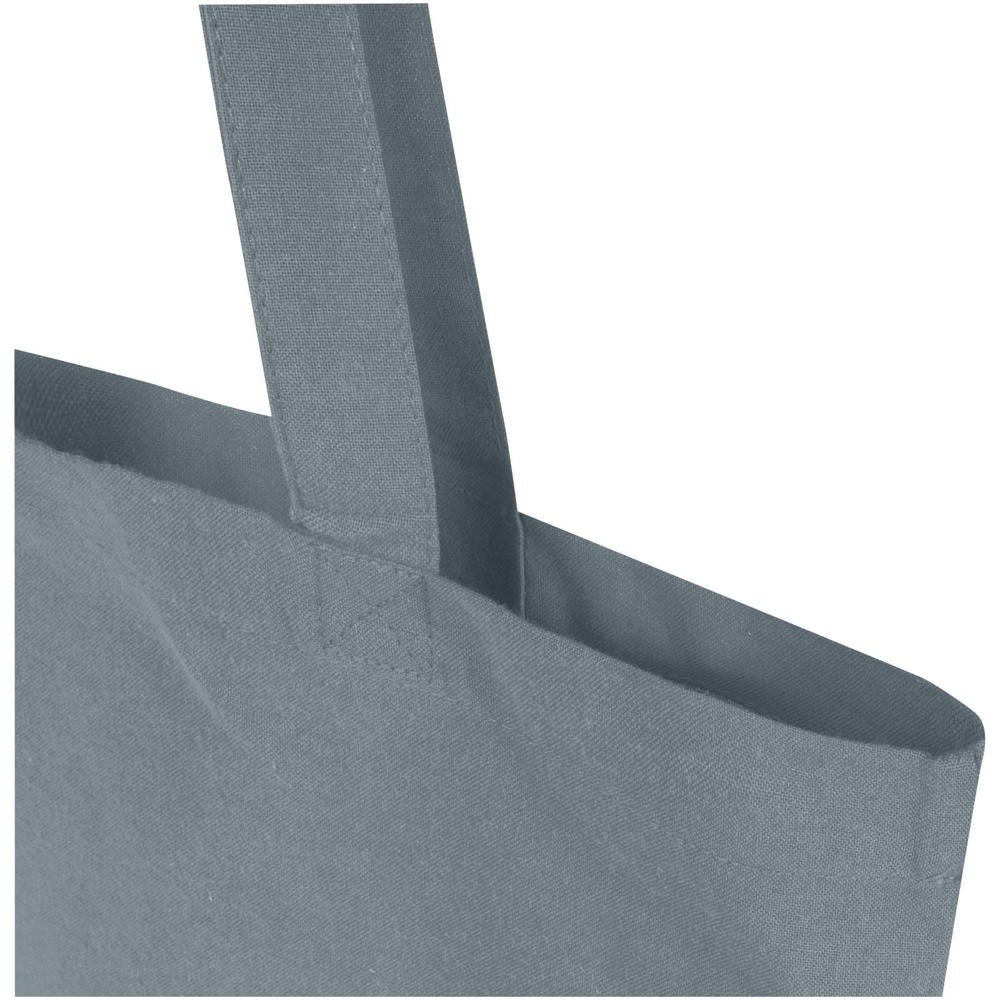 Madras Blend 140 g/m² Tragetasche aus GRS-recycelter Baumwolle 7L grau