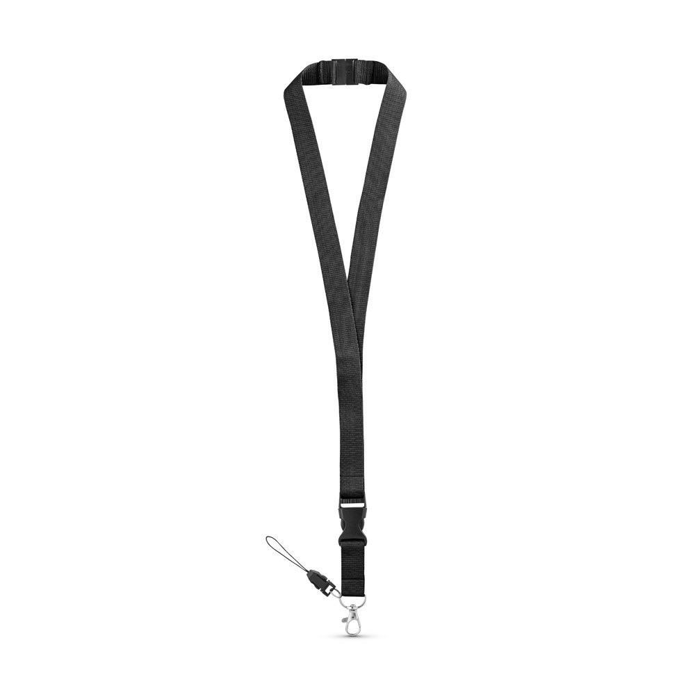 MURRAY Lanyard aus Polyester (20 mm) mit einem Schlüsselband schwarz