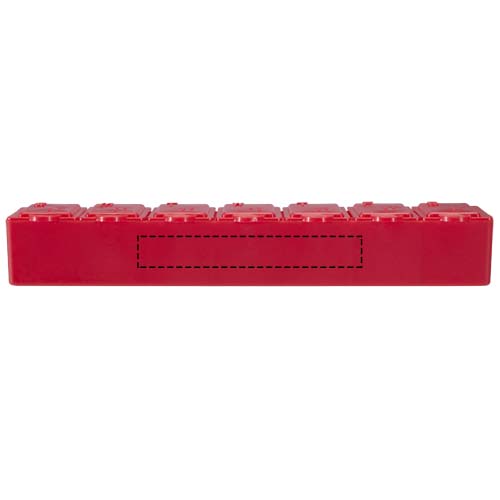 Pilulier semainier multi-vitamines Dose rouge