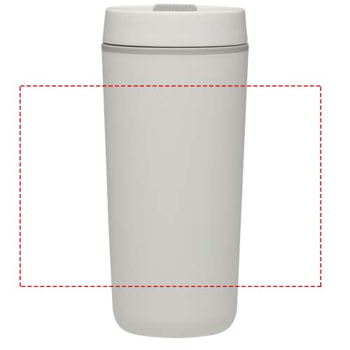 Gobelet en plastique à double paroi Sedona, 480 ml Blanc