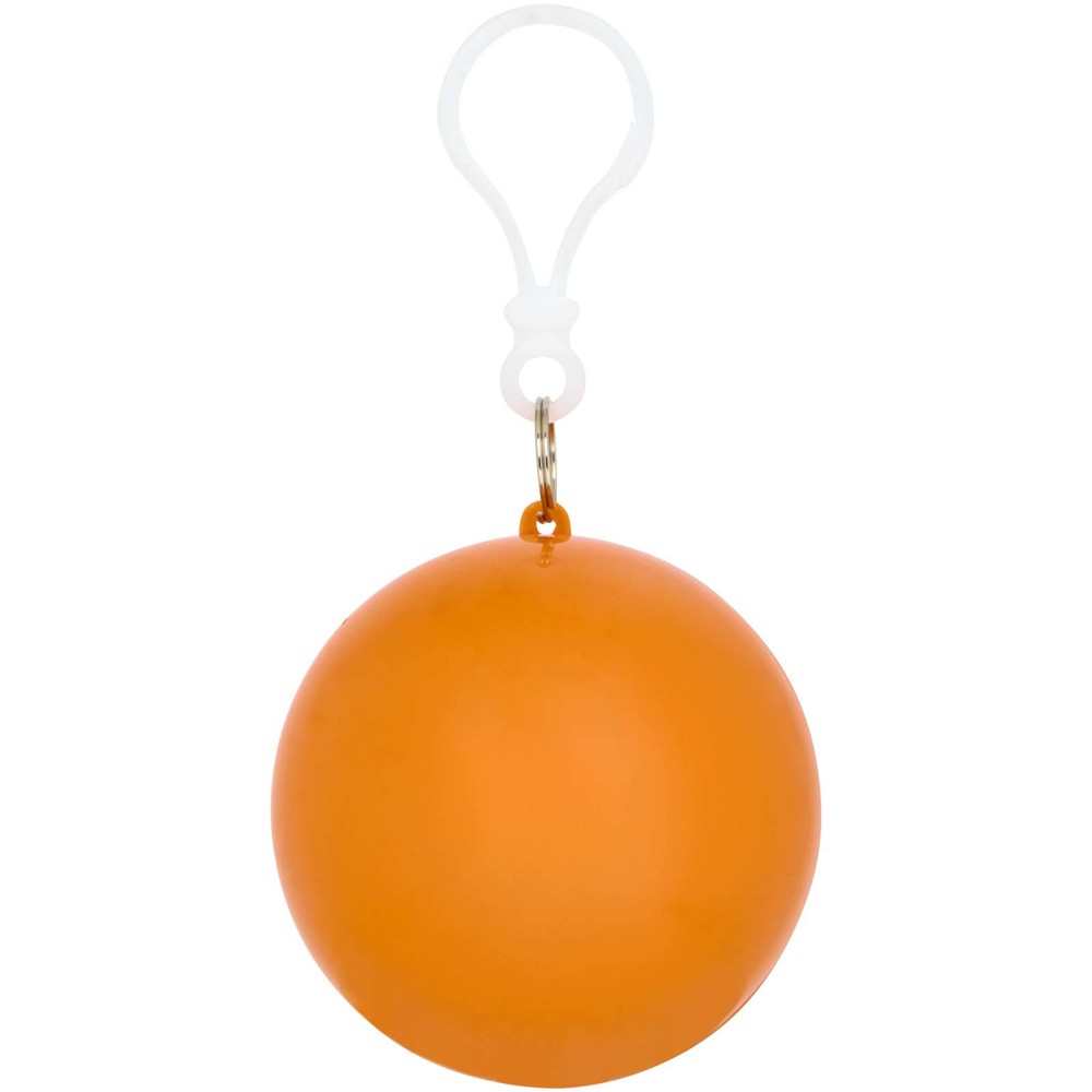 Fog Poncho in rundem Kunststoffbehälter mit Karabinerhaken Orange