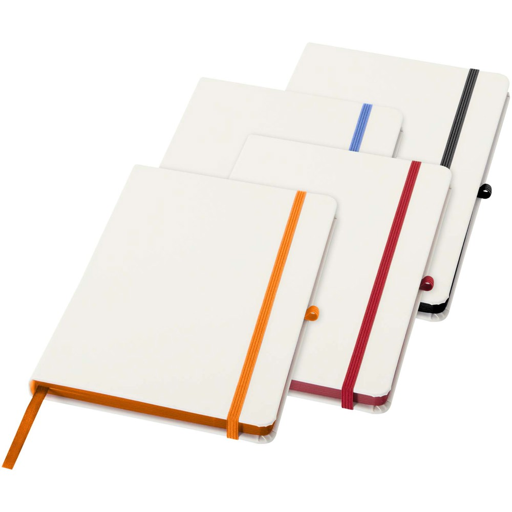 Carnet à couverture rigide Spectrum A5 avec bords colorés noir