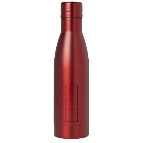 Bouteille isotherme Vasa en acier inoxydable recyclé certifié RCS de 500 ml avec isolation par le vide et couche de cuivre Rouge