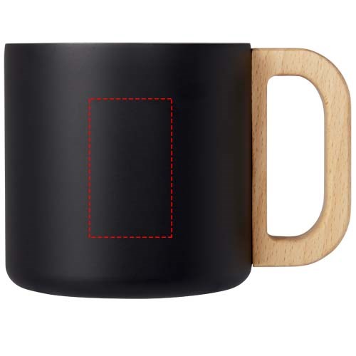 Tasse Bjorn de 360 ml en acier inoxydable recyclé certifiée RCS avec isolation sous vide et couche de cuivre Noir