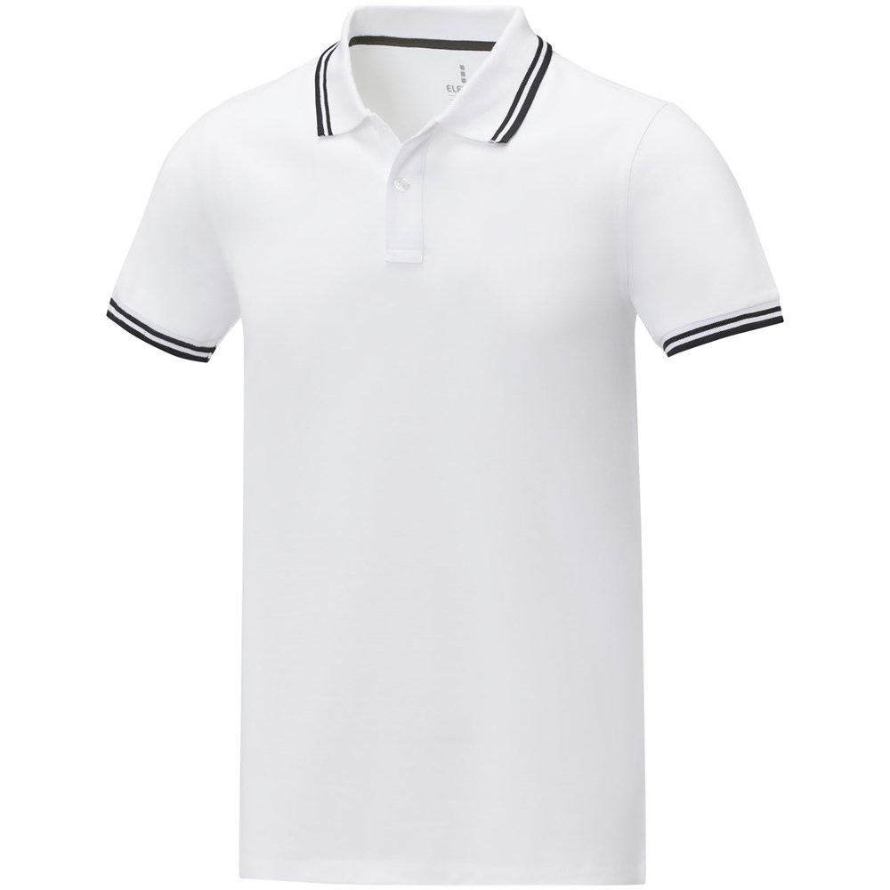 Amarago Polo mit abgesetztem Rand für Herren weiss