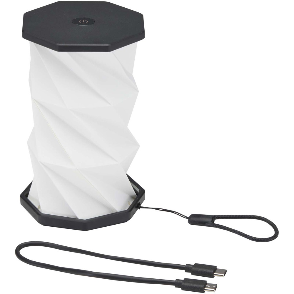 Lampe de table pliable Celestia en plastique recyclé