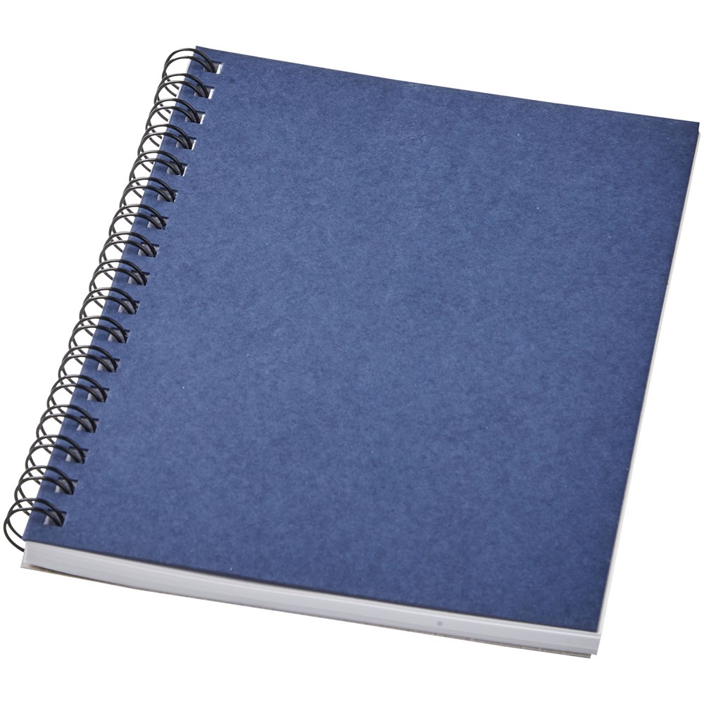 Desk-Mate® A6 farbiges Notizbuch mit Spiralbindung dunkelblau