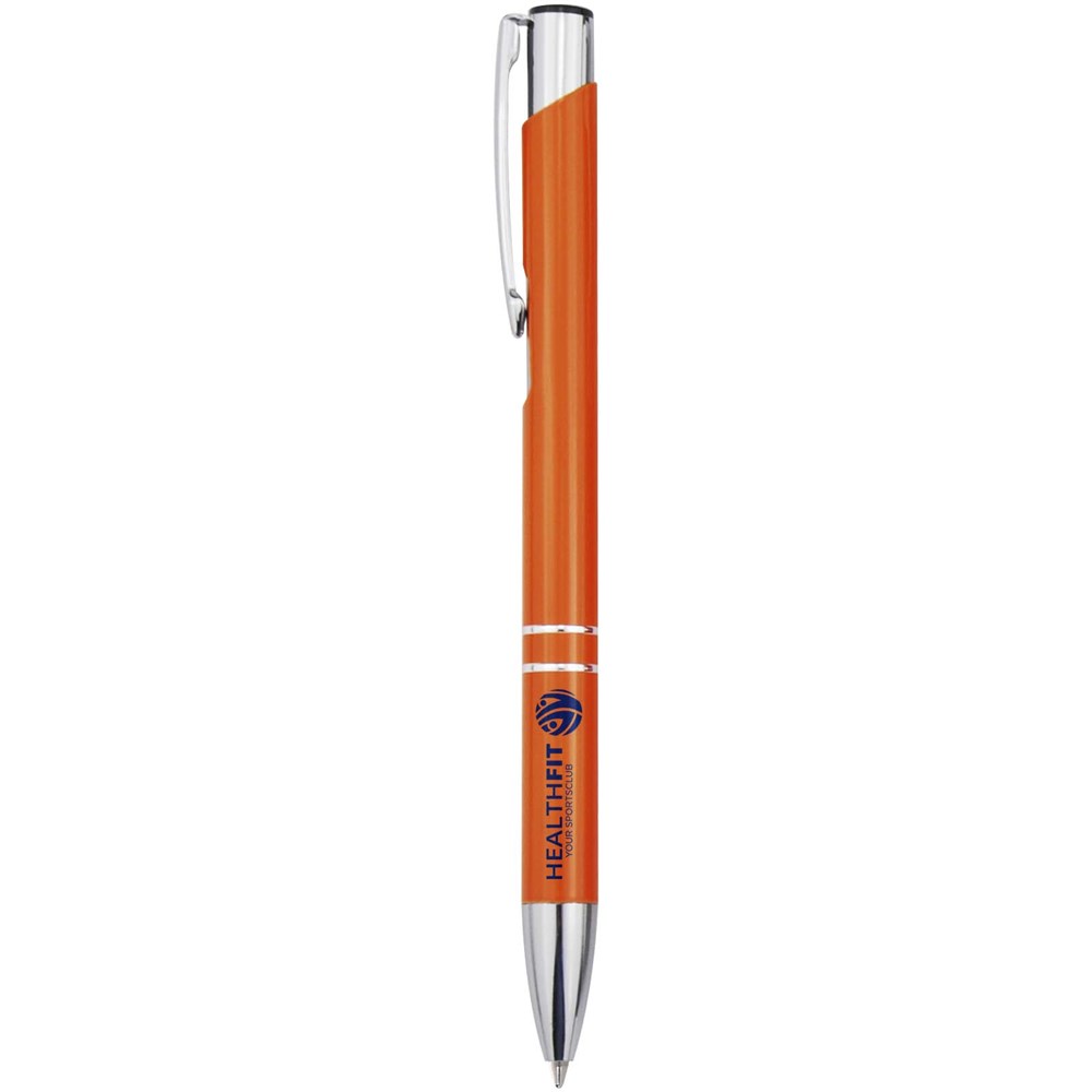 Moneta Kugelschreiber aus recyceltem Aluminium (blaue Mine) Orange
