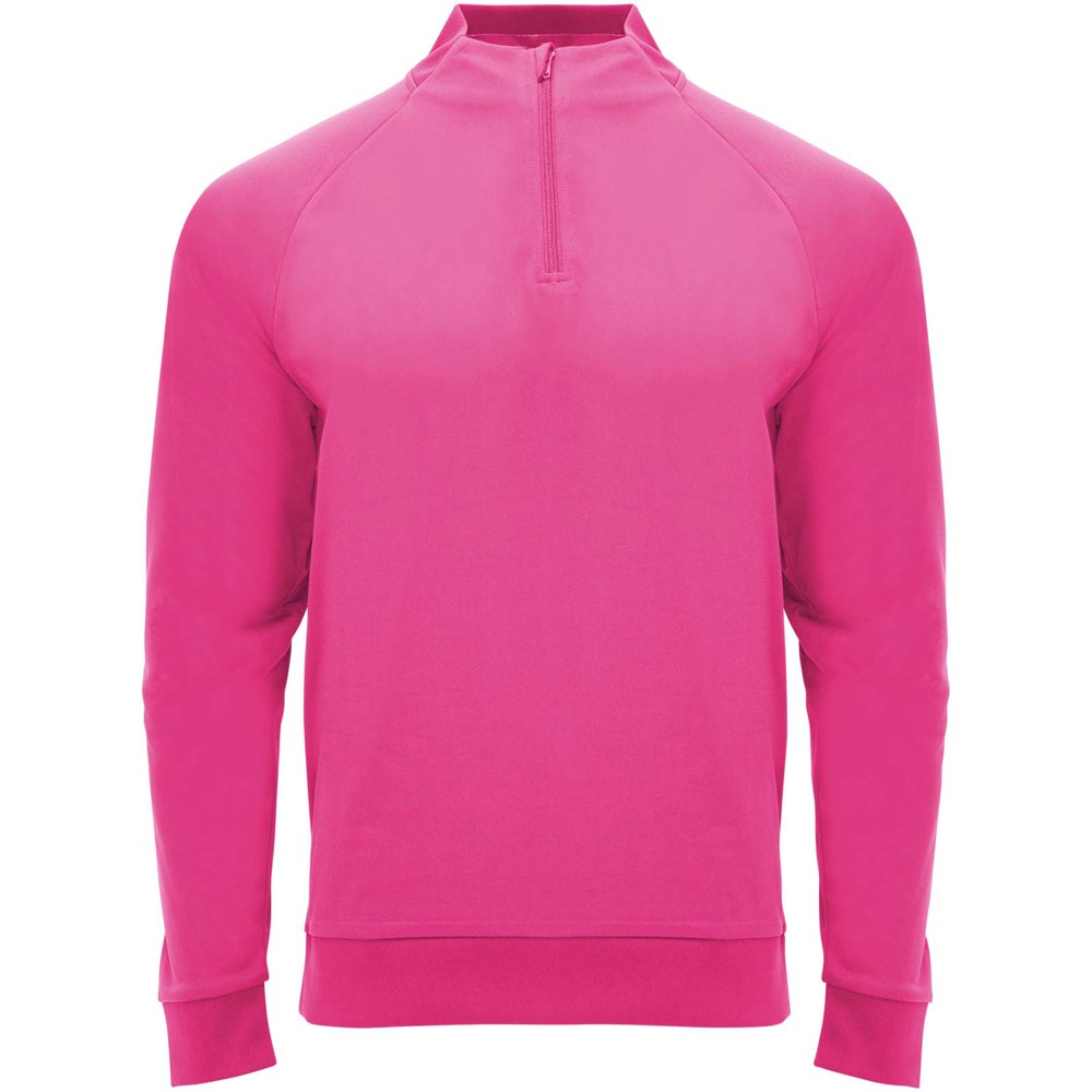 Epiro 200 g/m² Half-Zip Sweatshirt für Kinder fluorrosa
