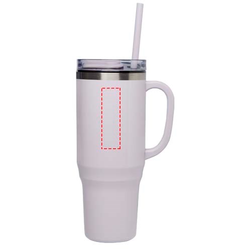 Mug isotherme Melbourne 1200 ml certifié RCS avec paille Lilas