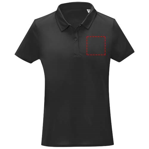 Deimos Poloshirt cool fit mit Kurzärmeln für Damen schwarz