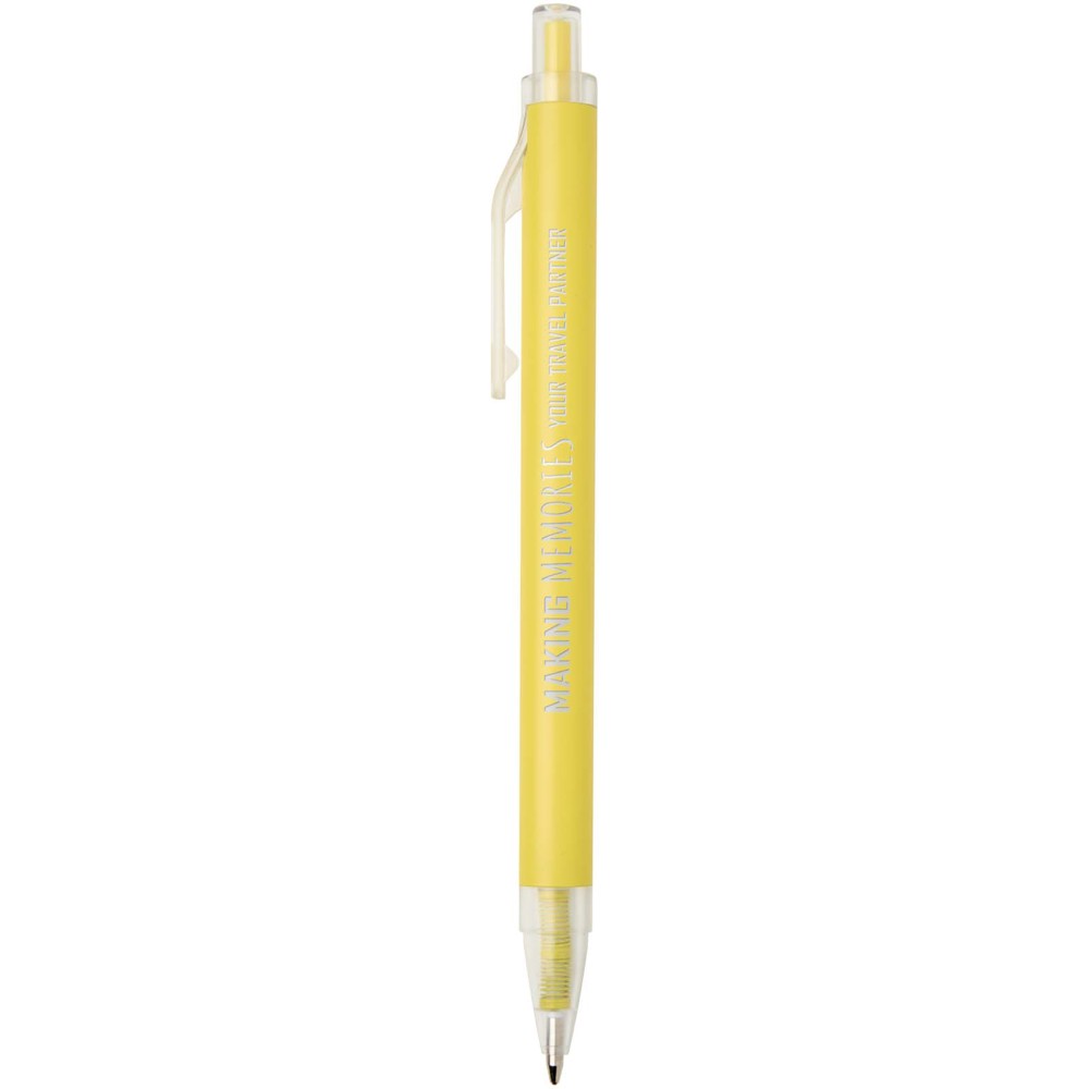 Stylo à bille Spectrum en aluminium recyclé (encre bleue) jaune