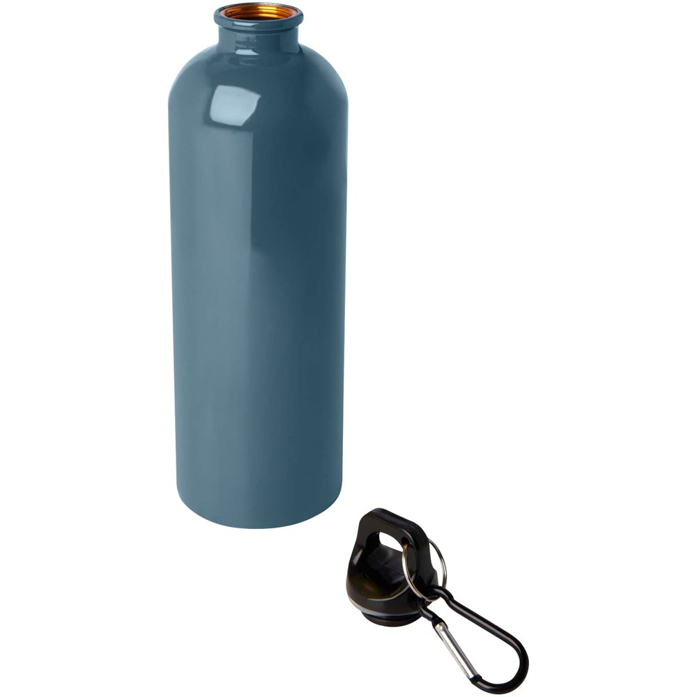 Bouteille d'eau Oregon de 750 ml simple paroi en acier recyclé certifié RCS avec mousqueton Hale Blue