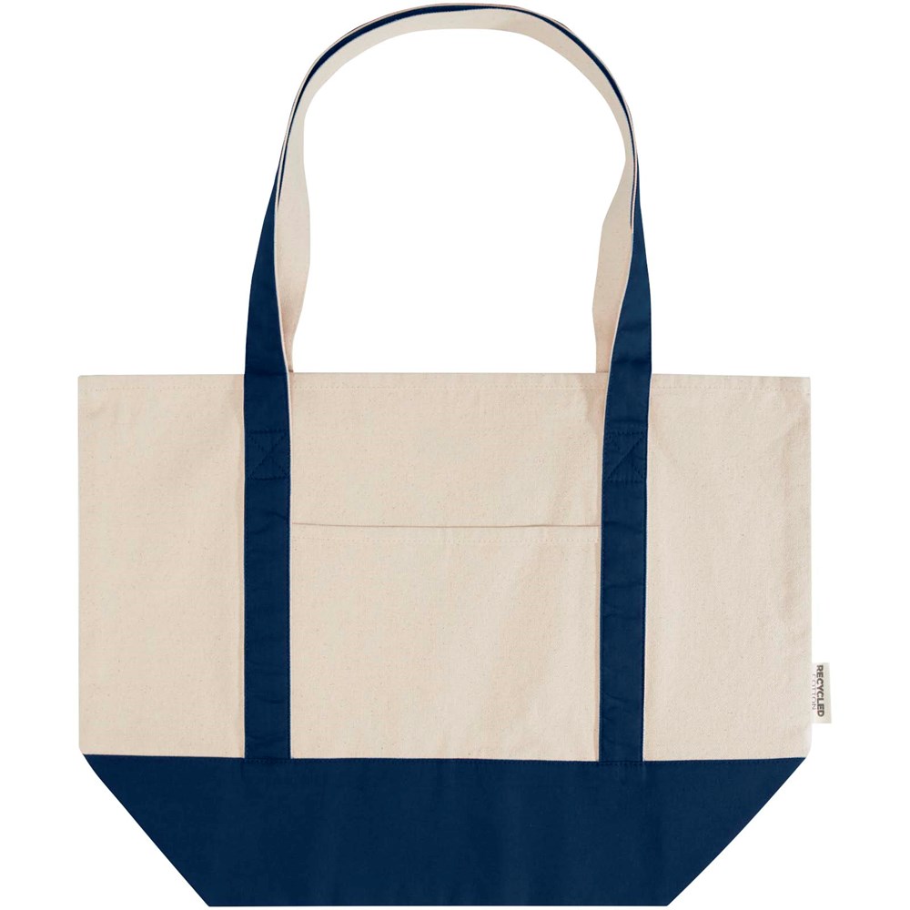 Sam 320 g/m² Tragetasche aus GRS recycelter Baumwolle navy, natur