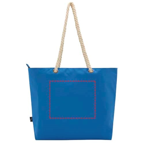 Panama Strandkühltasche mit Kordelgriffen aus recyceltem GRS-Material, 23L royalblau