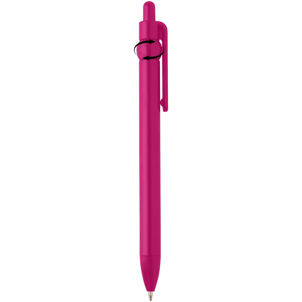 Stylo bille Fidget en plastique recyclé (encre noire) Magenta