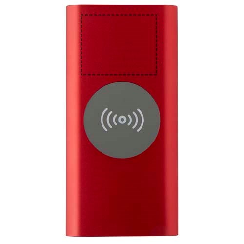 Batterie de secours sans fil en aluminium recyclé Juice type-C de 8 000 mAh Rouge