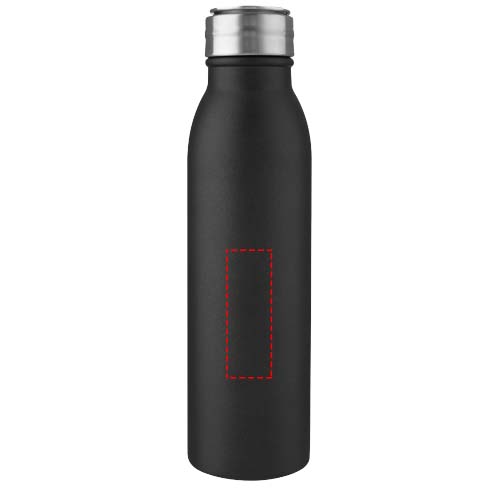 Harper 700 ml Sportflasche aus Edelstahl mit Metallschlaufe schwarz