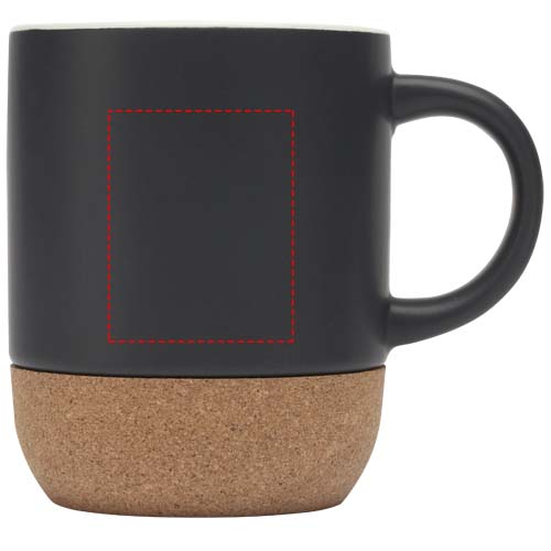 Mug Billie en céramique de 300 ml avec détails en liège et finition matte noir