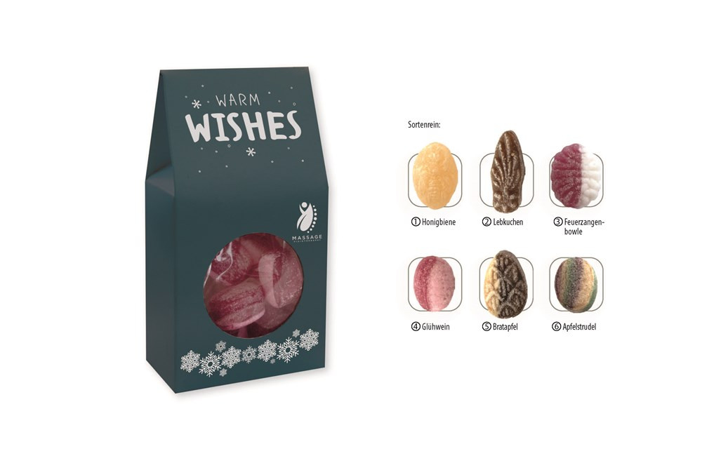 Beutelschachtel mit Weihnachtsbonbons