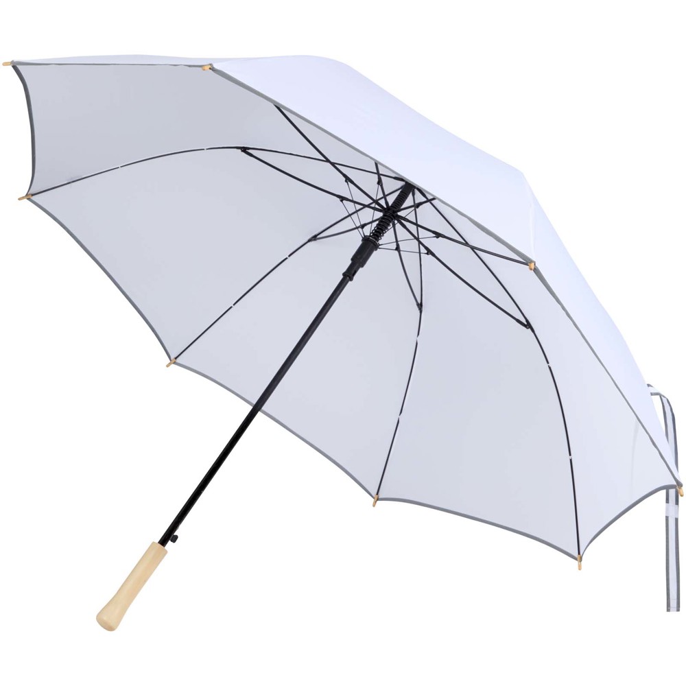 Parapluie Norman 76 cm en RPET résistant au vent blanc