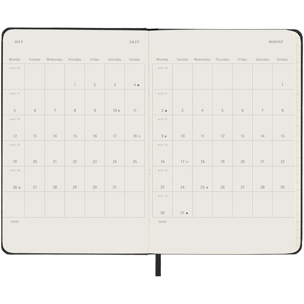Moleskine Hardcover 12 Monate Tageskalender , Pocket-Format