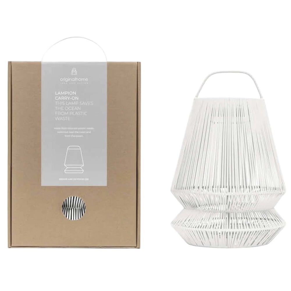 Abat jour portable recyclé Originalhome Lampion gris clair