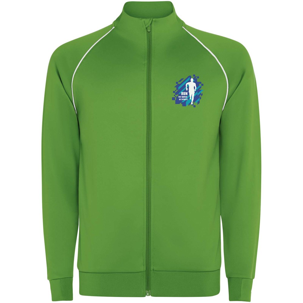 Valier Herren Sweatshirt mit durchgehendem Reissverschluss farngrün
