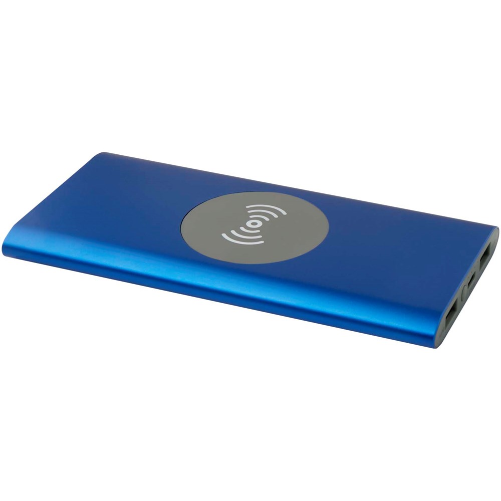 Juice 8000 mAh Typ-C kabellose Powerbank aus recyceltem Aluminium royalblau