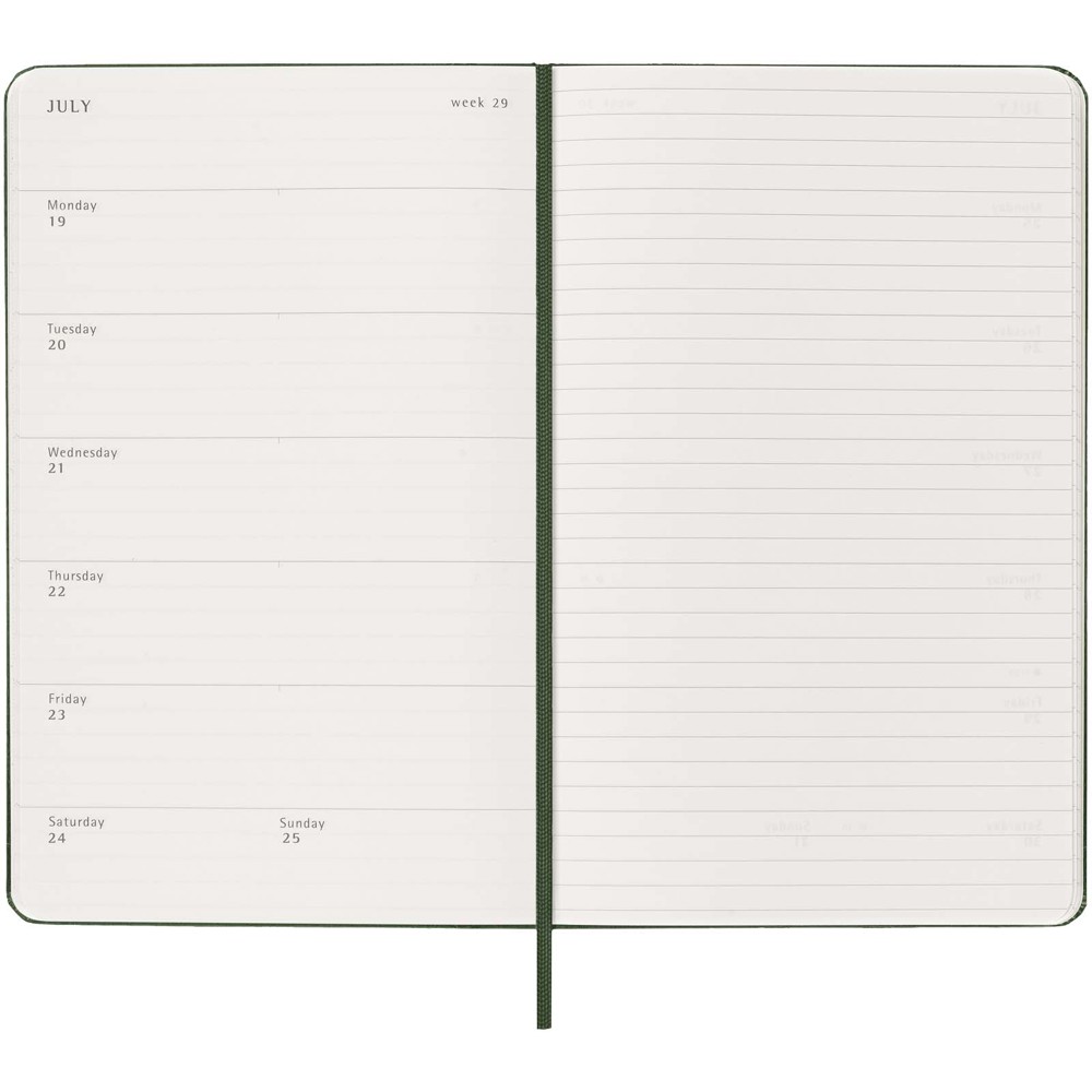 Moleskine Hardcover 12 Monate Wochenkalender L myrtengrün