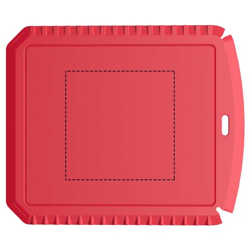 Grattoir à glace Thrym rectangulaire et en plastique recyclé Rouge