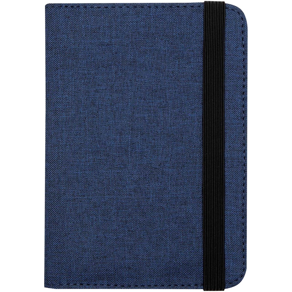 Porte-passeport RFID Ross en rPET certifié GRS Bleu cobalt