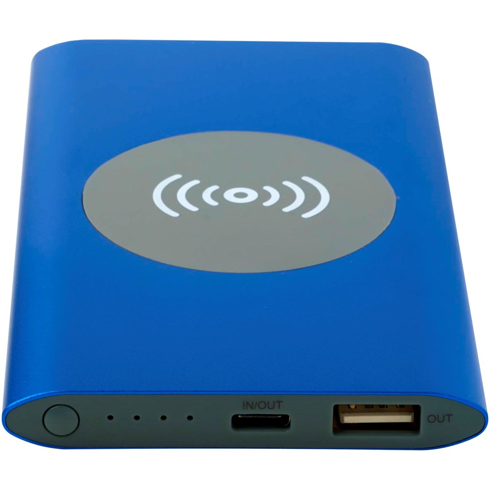 Juice 4000 mAh Typ-C kabellose Powerbank aus recyceltem Aluminium royalblau