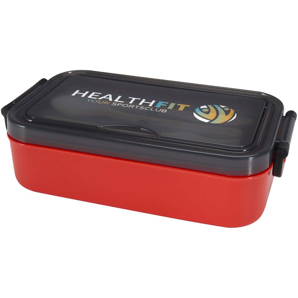 Snappy Lunchbox und Besteckset rot