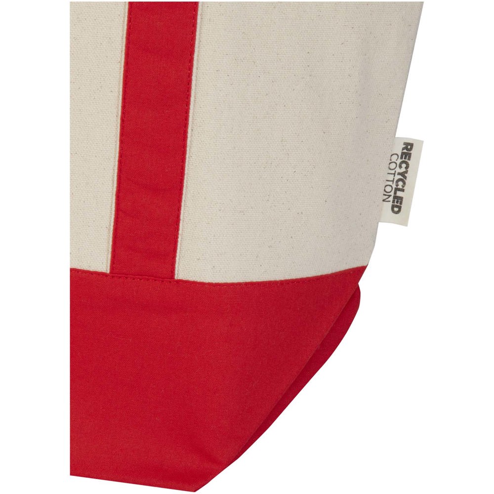 Mini sac shopping Sam en coton recyclé GRS 320 g/m2 Rouge, Naturel