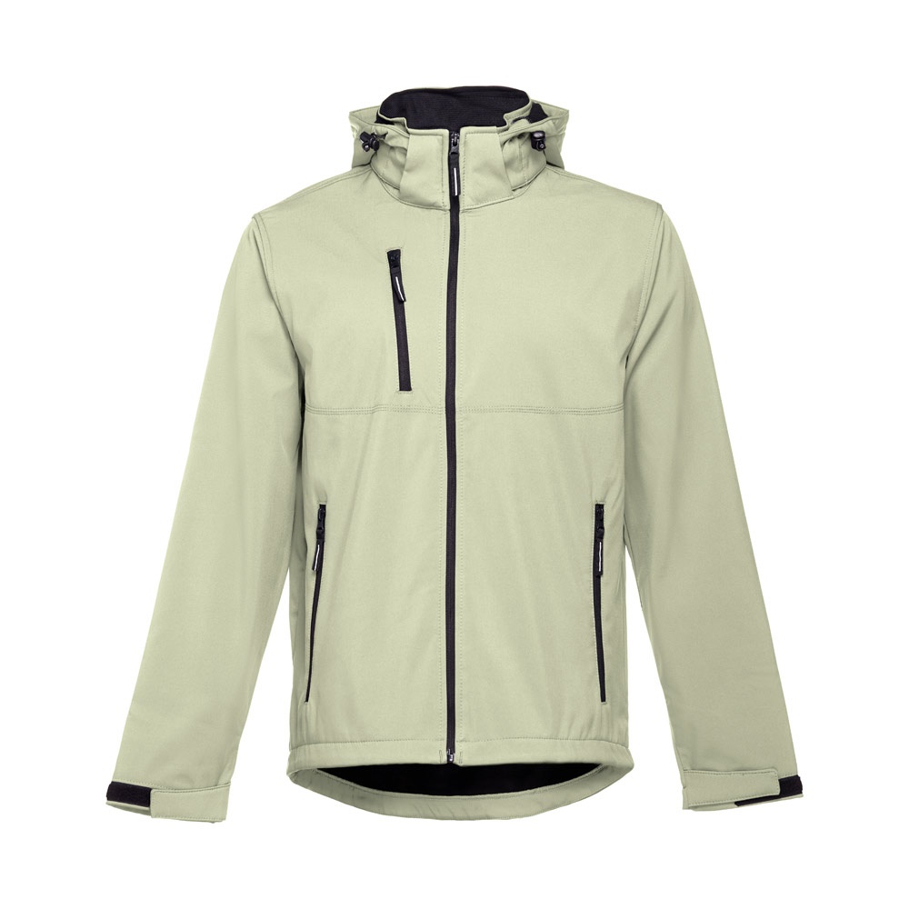 THC ZAGREB Herren-Softshell-Jacke aus Polyester und Elastan pastellgrün