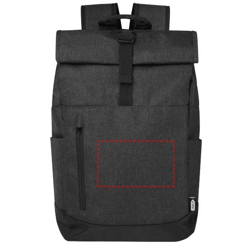 Sac à dos Libra recyclé GRS avec rabat enroulable pour ordinateur portable de 15,6