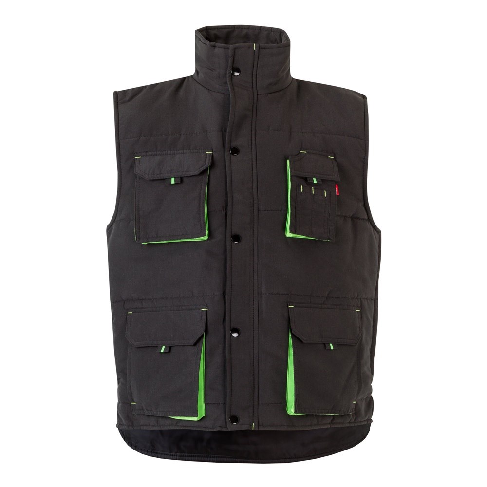 VL NERGAL Steppweste, zweifarbig, mit mehreren Taschen (120g/m²), aus Polyester (100%) Schwarz, Grün