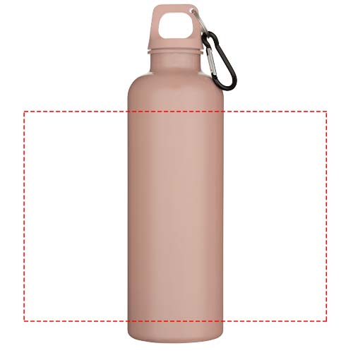 Bouteille d’eau Oregon de 750 ml en plastique recyclé uni certifié RCS avec mousqueton Rose poudré